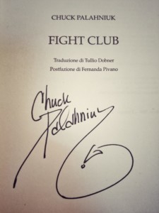 Autografo di Chuck Palahniuk